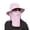 Pink, variant on LRen Stylish Summer Sun Hat for Women Wide Brim Outdoor Ponytail Bucket Cap Ideal Beach Fishing Hiking Activities Beige