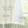 thumbnail image 4 of DriftAway Farmhouse Linen Lined Valance Double Layer Thermal Insulated Blackout Window Valances 3 Inch Rod Pocket Vertical Striped Kitchen Valance for Bathroom Single 52 x 18 Inch Camel Beige, 4 of 7