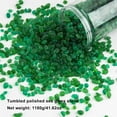 thumbnail image 3 of Sinkoo Sea Glass for Crafts About 2.75LB (1180g/41.62oz) Green Glass Pebbles Gemstones Bulk for Aquarium Rocks Fish Tank Gravel Green Filler for Vases Centerpieces(Green), 3 of 6