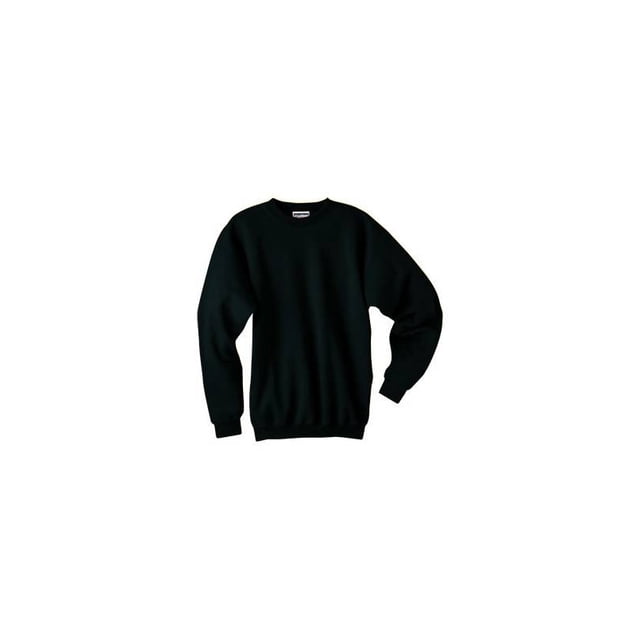 Hanes 10 oz ULTIMATE COTTON Fleece Crew Black S