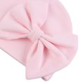 thumbnail image 4 of Newborn Baby Girl Hat Cotton Preemie Baby Bow Beanie Spring Infant Hats for Girls 0-6 Months (Cream White+Pink+Gray,Preemie), 4 of 6