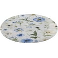 thumbnail image 4 of Floral Colorful Flower Floral Medallion Round Rug - Small Round Area Rug, Soft Non-Slip Machine Washable Bedroom Mat Indoor Accent Entry Carpet for Office Desk Dorm Hallway, 4 of 6