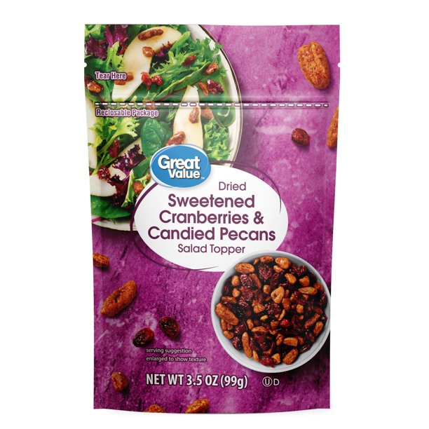 Great Value Dried Cranberries & Candied Pecans, 3.5 oz