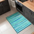 thumbnail image 4 of shiyou-Hand Woven 100% Cotton Chindi Rag Rug 20'x32' - Teal Multi, Recycled Reversible Rug, Boho Farmhouse Rugs for Living Room, Dining Room, Kitchen, Entryway, Bedroom Rugs, 4 of 4