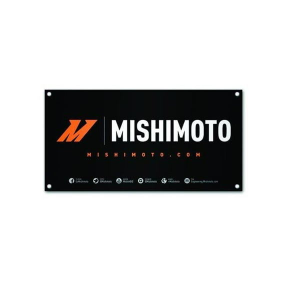 Mishimoto MMPROMO-BANNER-15MD 33.75 x 65 in. Promotional Medium Vinyl Banner