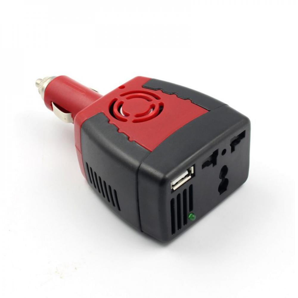 USB 2.1A 150W Power Inverter DC 12V to AC 220V Car Outlet Voltage Adapter 