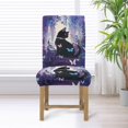 thumbnail image 4 of Xoenoiee Cat Butterfly Flower Print Chair Covers for Dining Room, Stretch Dining Chair Protectors Removable Washable Chair Slipcovers for Home Party Decor, 1 Pack, 4 of 7