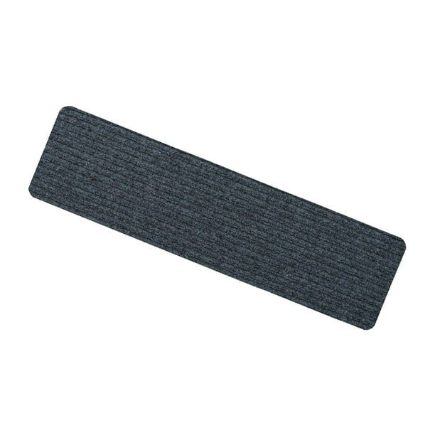 Tapetes para escaleras de 76 x 20 cm con peldaños adhesivos reutilizables. Cinta protectora para escaleras de interior. Gris oscuro