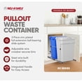 thumbnail image 3 of Rev-A-Shelf RV-18KD-11RC-S Double 35 Quart Pullout Waste Bins, Blue/White, 3 of 11