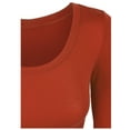 thumbnail image 4 of KOGMO Womens Long Sleeve Crop Top Solid Round Neck T Shirt, 4 of 8