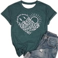 thumbnail image 3 of Womens Tops Short Sleeve Fashion Casual Gradient Printed Crew Neck T Shirt Top Basic Tees 3XL, 3 of 3