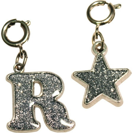Gloria Duchin Silver-Tone Initial R and Star Charms
