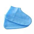thumbnail image 1 of 2x cubiertas de zapatos de silicona impermeables para viajes de lluvia cubiertas de zapatos de lluvia de goma azul 2 piezas, 1 of 8