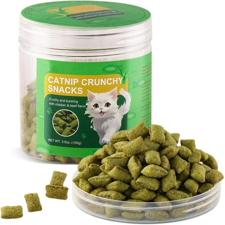 Crunchy and Soft Treats,Chicken Flavor Cat Treat, All Natural & Healthy Snacks for Cat 3.5 oz. Tub (100g)