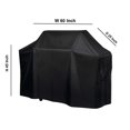 thumbnail image 2 of Universal Waterproof BBQ Grill Cover - Heavy-Duty 600D Oxford Cloth, Weather Resistant (60 x 25 x 45 inches, Black), 2 of 9