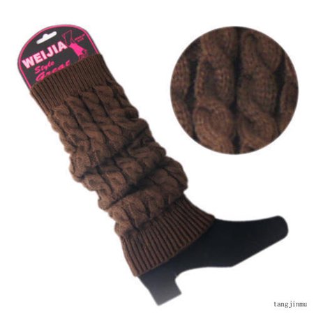 

Women Winter Warm Leg Warmers Cable Knit Ladies Knitted Socks Leggings Crochet