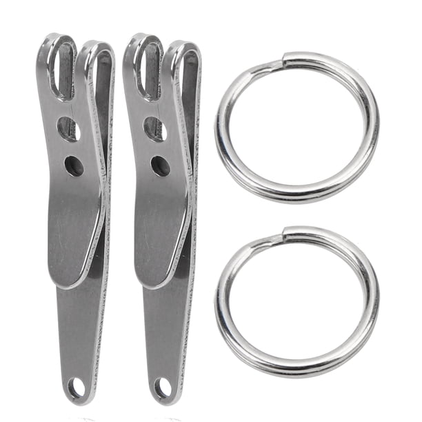 Clip para cinturón, 2 piezas Clip para cinturón para exteriores Clip para llavero Clip para bolsillo Clip para bolsillo con suspensión Compacto y liviano