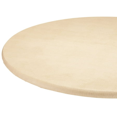 

Illusion Weave Vinyl Elasticized Tablecovers By Home-Style Kitchen™-42 x 68 Oval/Oblong-Tan