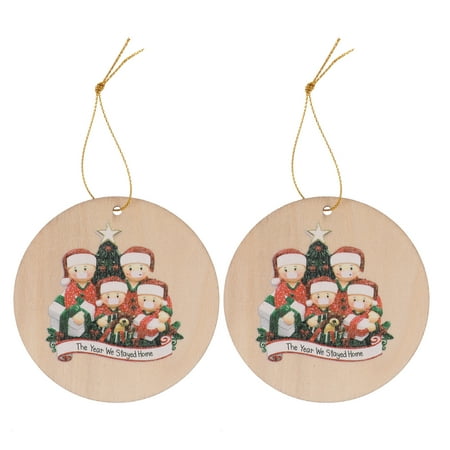 

2pcs Christmas Wood Decoration Pendant Christmas Creative Decoration Pendant