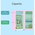thumbnail image 6 of Kcpolre 3.1 Cu.Ft Mini Fridge with Freezer, Adjustable Thermostat, Removable Glass Shelves & Fruit Basket for Dorm Room, Office, Bedroom, Pink, 6 of 6