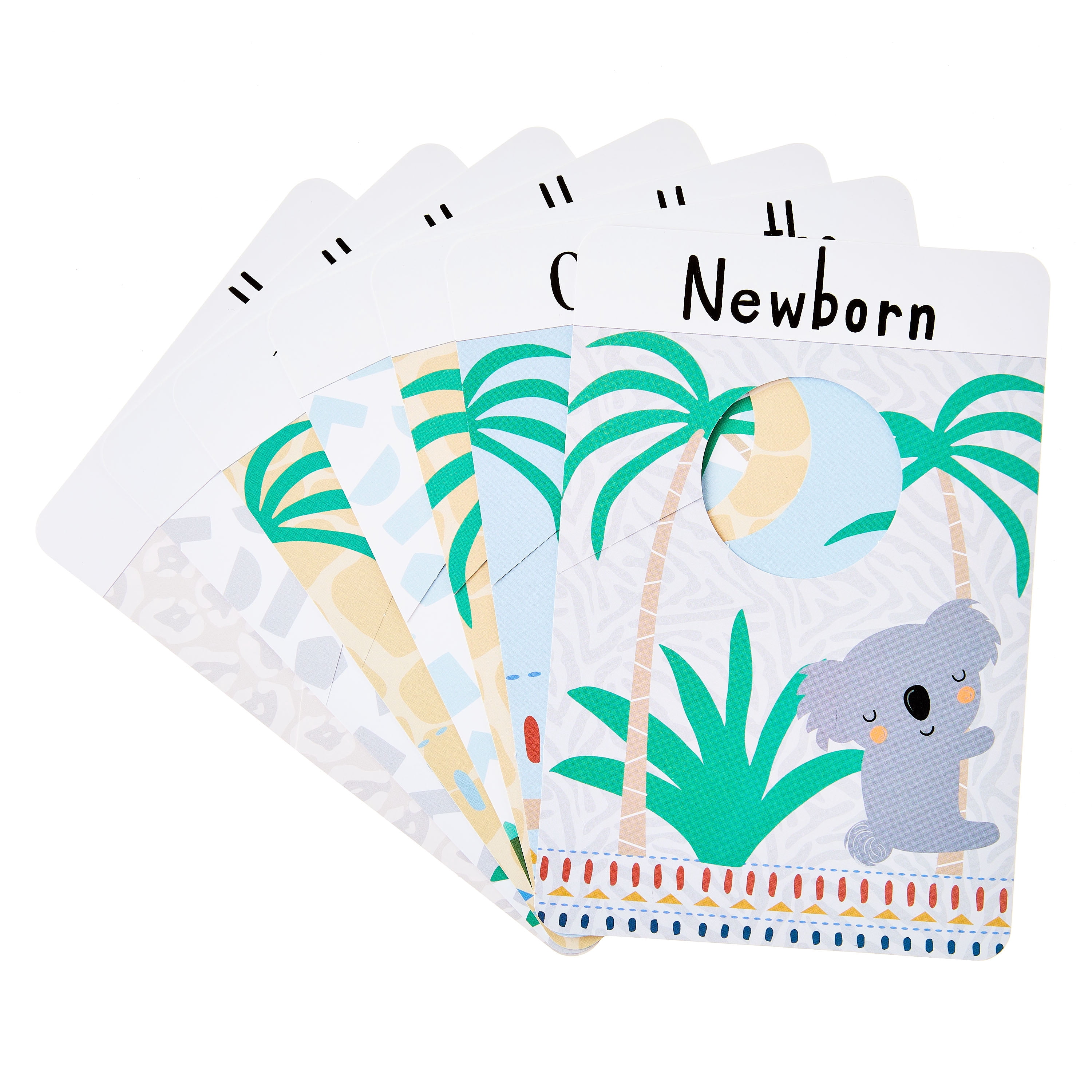 Parent's Choice Closet Dividers, Infant Unisex Jungle, Set of 7, Gray, Tan, Blue