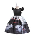 thumbnail image 2 of Girls Halloween Costume Dress 2PCS Witch Ghost Pumpkin Skull W/Bag Cosplay Princess Outfits, 2 of 7