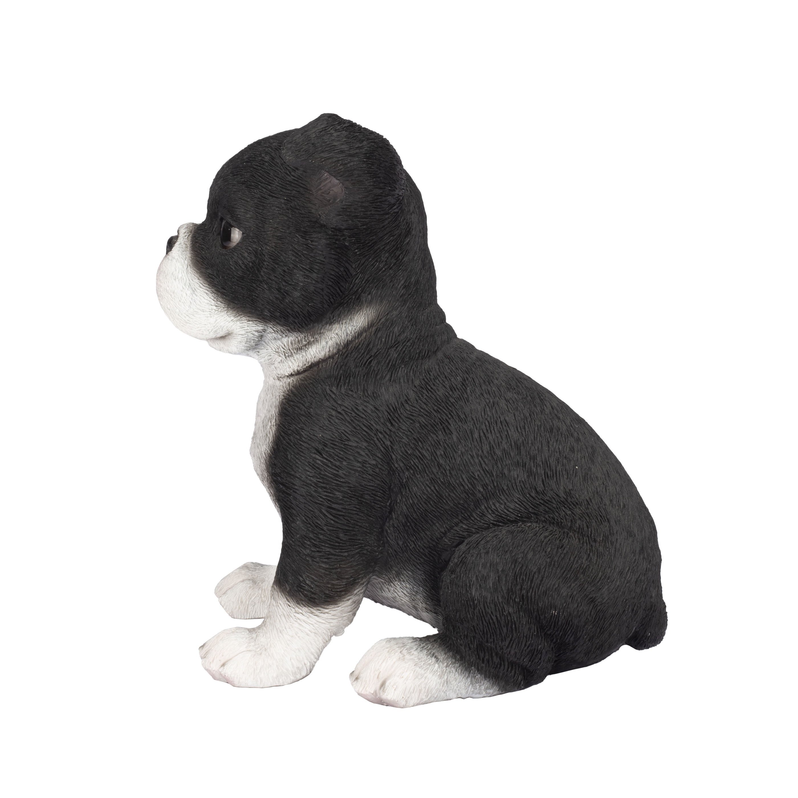 SOREAL White & Black Boston Terrier | Handpainted Decorative Puppy Statue for Home & Garden Decor | Premium Polyresin Dog Statue | Gift for Dog Lovers | Weather-Resistant Indoor/Outdoor Decor