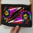 thumbnail image 5 of Coolcustomize Men's Graffiti High-Top Sneakers - Street Art Design, Urban Hip-Hop Casual Shoes, Black with Colorful Abstract Artwork, Lace-Up, All-Season Comfort, PLUS SIZE Casual Boots, 5 of 11