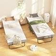thumbnail image 6 of ANPOO Folding Bed with 5" Foam Mattress, 75" x 31" Portable Foldable Bed with Metal Frame & Lockable Wheels & Dust Cover, 6 of 8