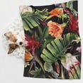 thumbnail image 6 of Yiaed Watercolor Tropical Flowers Print Dog Blankets-Cat Blanket Washable for Couch Protection,Puppy Blanket, Soft Plush Reversible Throw Furniture Protector-, 6 of 8