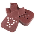thumbnail image 1 of Unique Bargains 24 Packs 100 Grits 12 Holes Hook & Loop Sandpapers Triangular Sanding Pads Sheets with Extra Tips, 1 of 6