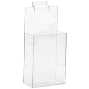 KC Store Fixtures Slatwall literature holder 4"w x 9"h, clear acrylic (6ea)
