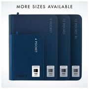 Vault X 4 Pocket Trading Card Zip Binder, 160 cards, Premium Exo-Tec Album Material, 20 Side-Loading Pages, Folder for Collectible Card Games, Sports, TCG (Blue)