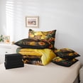 thumbnail image 6 of Feelyou Wildlife Cheetah Twin Bedding Sets 7pcs, Tropic Palm Flower Bedding Comforter Set, 6 of 8