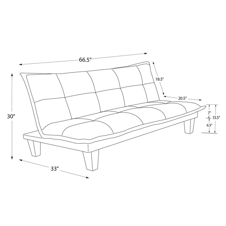 DHP Lodge Tufted Upholstery Futon Couch, Multiple Colors