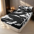 thumbnail image 3 of Erosebridal Black and White Zipper Twin Comforter Sets with Fitted Sheet and 2 Pillowcases, Modern Geometric Zipper Bedding Set, Black Reversible, 3 of 7