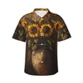 thumbnail image 1 of Fotbe Rustic Sunflower Bouquet Camisa Hawaiana para Hombre Unisex – Camisa Casual de Verano con Botones de Manga Corta de Algodón y Lino,X-Large, 1 of 7