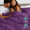 thumbnail image 5 of Bare Home Down Alternative Comforter Set - 3-Pieces - All Seasons - Oversized Queen, Plum, 5 of 10