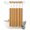 Orange White, variant on No Hook Shower Curtain, Boho Beige Shower Curtains for Bathroom with See Through Top Window, Minimalist Farmhouse Striped Waterproof & Washable Bath Curtain Narrow 54"x78"