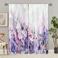 thumbnail image 4 of Innerwin Rideaux Protection UV Draperies Isolées Thermiquement Occultantes Imprimé Floral Rideau de Fenêtre Écoénergétique Imperméable Poche pour Tringle Panneau Moderne Violet 150x166cm/59.06x65.35 Pouces LxH, 4 of 6