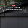 thumbnail image 3 of Keter Newton Plus 7.5x11 ft. Durable Resin Outdoor Storage Shed With Heavy Duty Floor and Locking Door, Grey, 3 of 19
