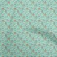 thumbnail image 1 of oneOone Viscose Chiffon Turquoise Blue Fabric Kids Animal Sewing Craft Projects Fabric Prints By Yard 42 Inch Wide, 1 of 5