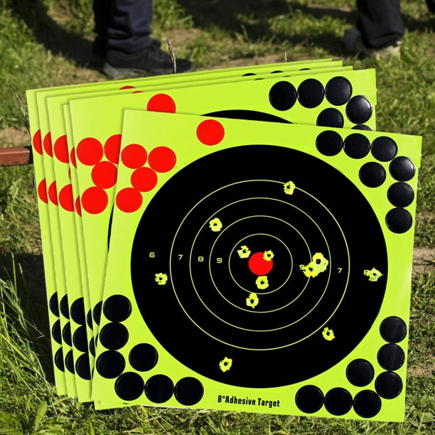 10pcs 8 Inch Stick & Splatter Self Adhesive Targets For Outdoor Training