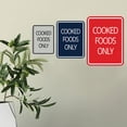 thumbnail image 3 of Signs ByLITA Portrait Round Food Preparation Area: Cooked Foods Only Door or Wall Sign Durable ABS Plastic | Laser Engraved | Easy Installation | Kitchen | Hygiene Sign (Brushed Silver) - Small, 3 of 8