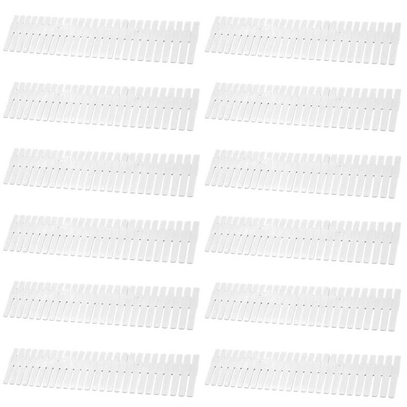 TAILTOSS 12-Pack White Drawer Dividers for Compartment Separation, 14.54 x 2.75 x 0.12 inches, Organizers for Kitchen, Office, and Home