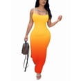 thumbnail image 4 of Women Summer Sexy Bodycon Maxi Dress Casual Slim Long Dresses Orange Yellow Gradient XL, 4 of 5