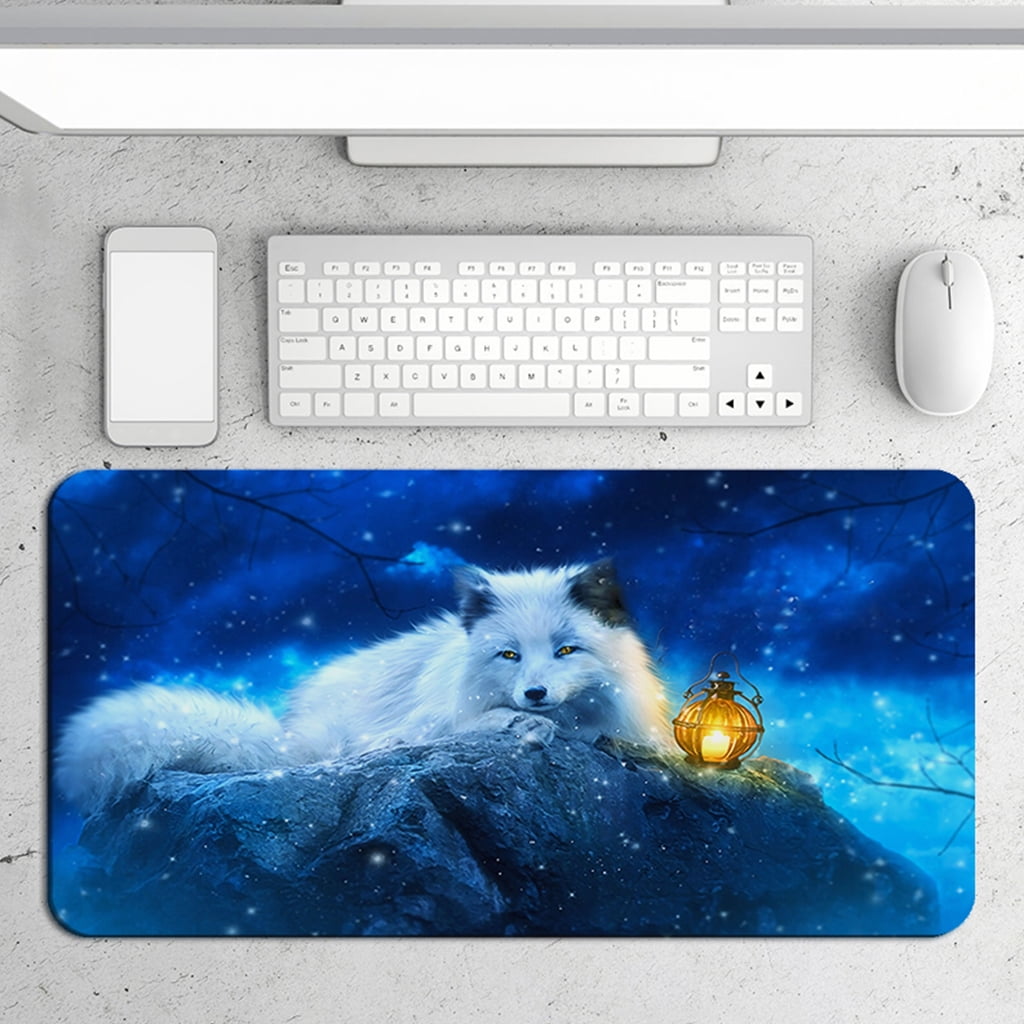 Multifunctional Office Desk Pad Cartoon Gaming Mouse Mat Waterproof PU Computer Mousepad Keyboard Table Cover for Home