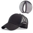 thumbnail image 1 of 2022 Glitter Ponytail Baseball Cap Women Snapback Dad Hat Mesh Trucker Caps Messy Bun Summer Hat Female Adjustable Hip Hop HatsAdjustable Gao Jinjia LED, 1 of 2