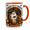 Orange, variant on Halloween Coffee Mug, Teach Treat Repeat Ghost Desk Cup for Teachers