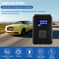 thumbnail image 2 of Lepmerk Compact Digital Wireless Air Compressor Pump with LED Light, 150PSI Portable Tire Inflator for Cars, Bikes, and Balloons, Black LS4012 (16-Piece Set), 2 of 6